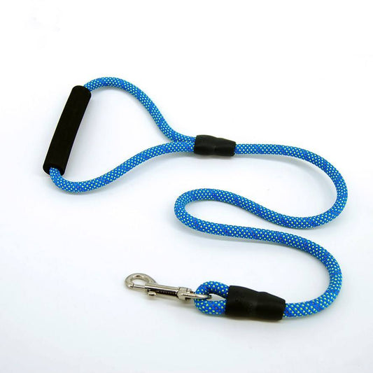 Dog Leash Rope Foam Grip With Adjustable Harness Assorted Colours 6718 (Parcel Rate)