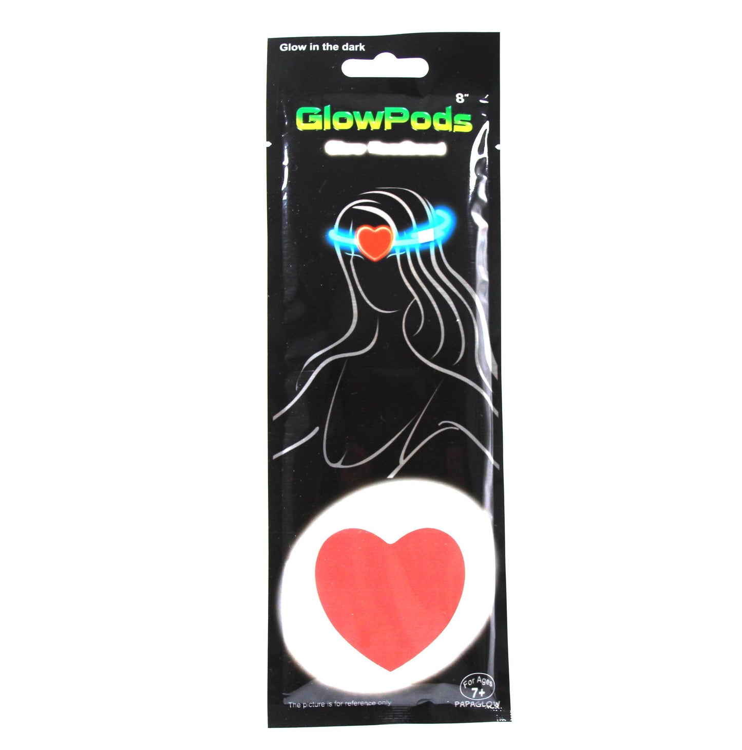 Glow Pods Glowing Neon Girls Ladies Party Headband Heart Shape 5256 (Parcel Rate)