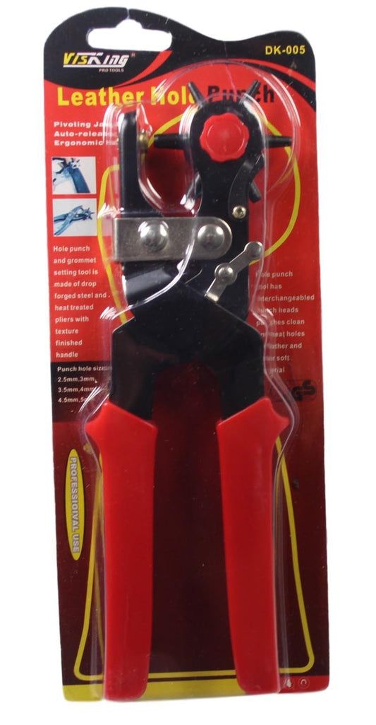 New Revolving Leather Hole Punch Plier Puncher Leather Belt Cut 2.5/3/4/4.5/5mm 5214 A (Parcel Rate)
