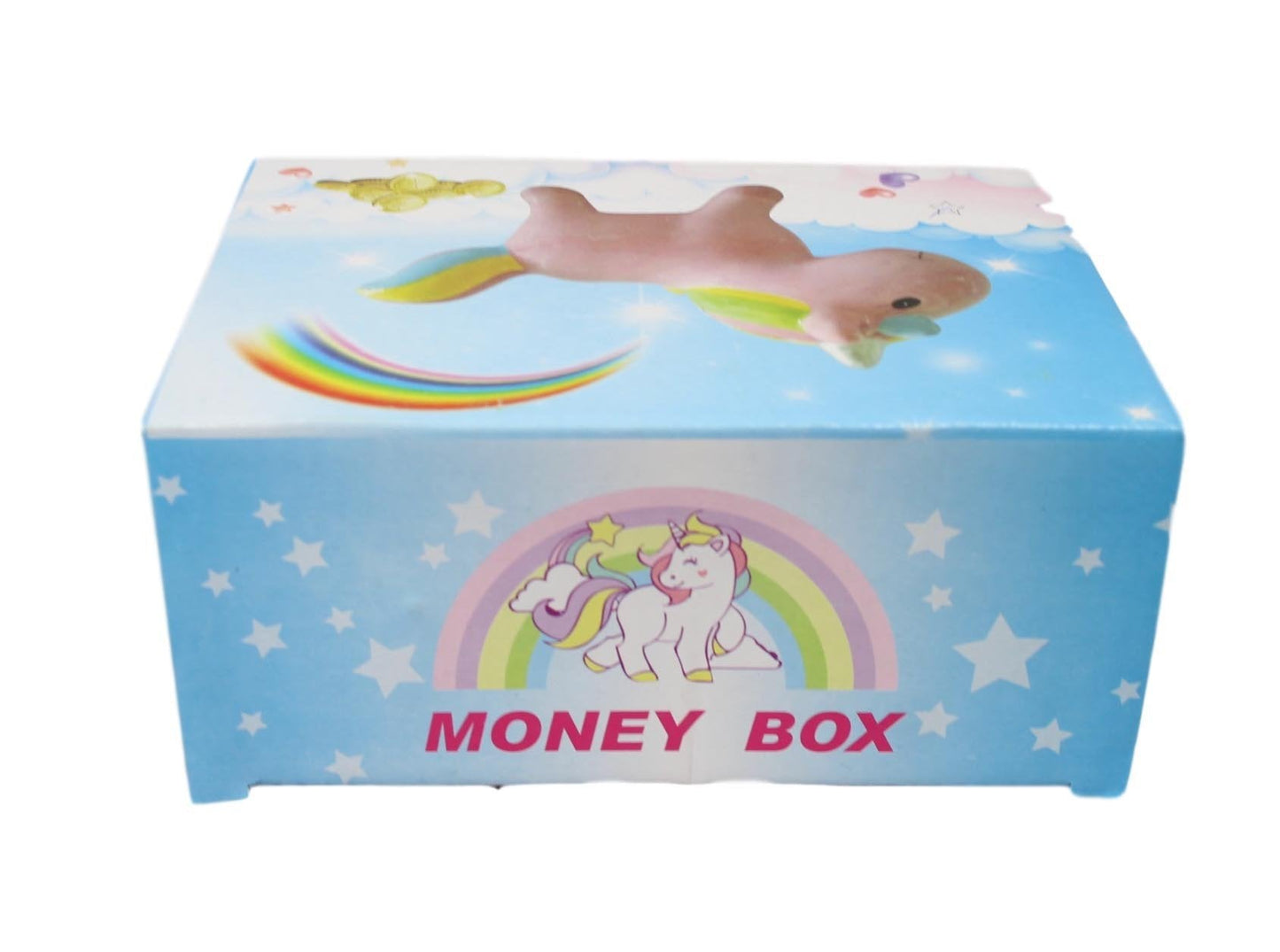 Childrens Ceramic Pink Seahorse Money Box Girls Saving Money Bank 13cm x 10cm 5594 (Parcel Rate)
