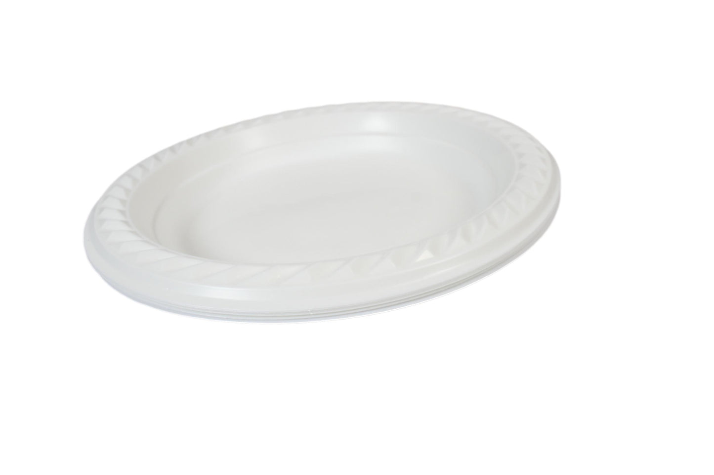 100 White Plastic Plates 7 " Suitable For Picnics Birthdays Parties 17cm (Parcel Rate)