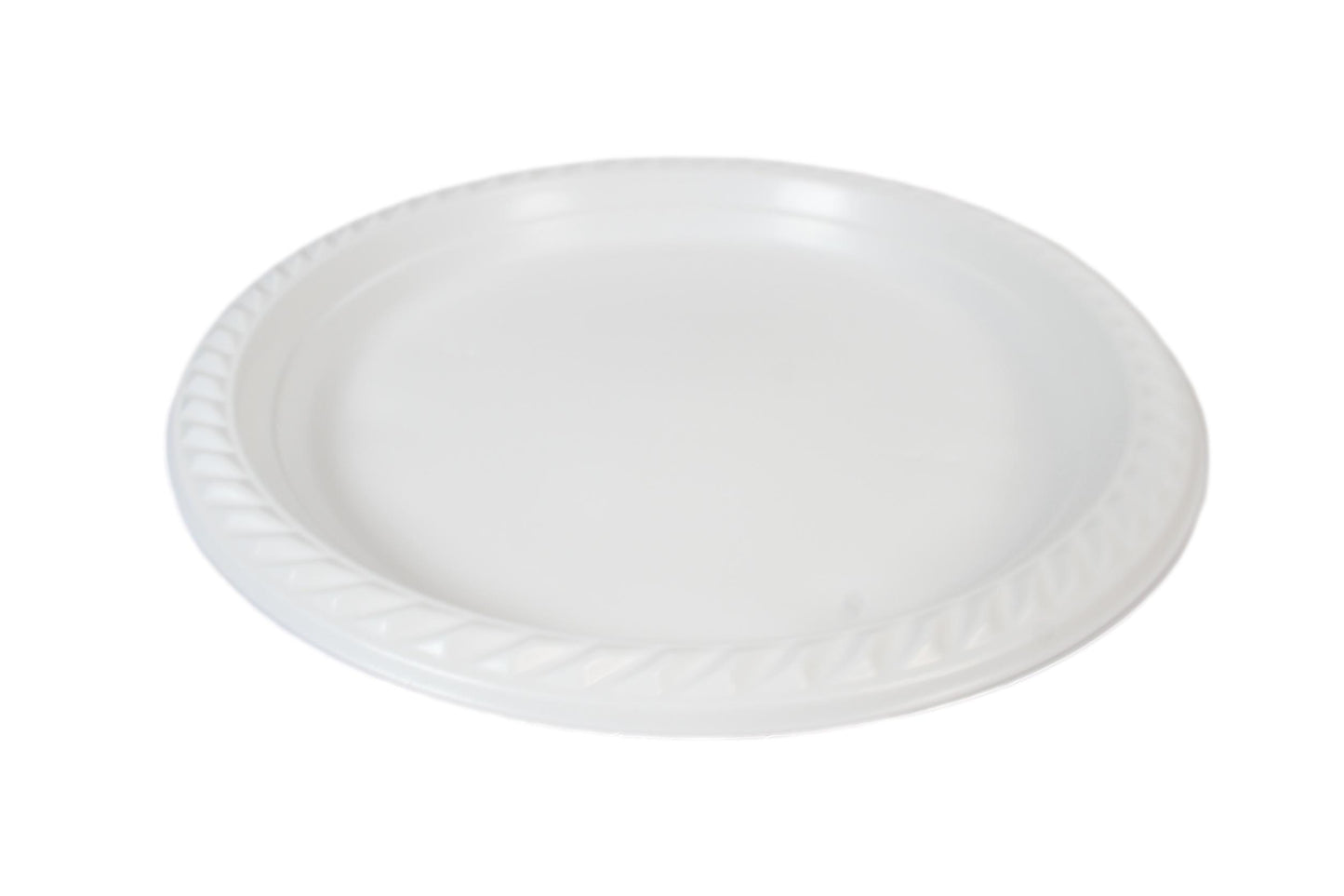 9" White Plastic Plates For Picnics Birthdays Parties Pack of 100  2455 (Parcel Rate)
