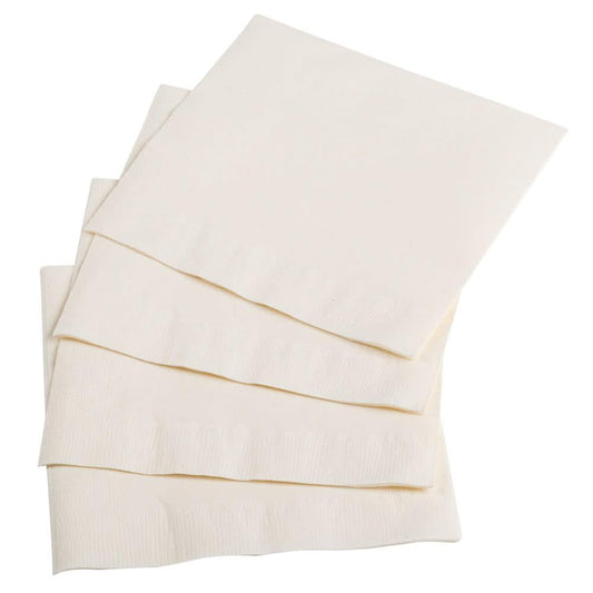 100 Pack Tableware Soft Party Paper Napkins Ivory 30cm x 30cm 30VA100 (Parcel Rate)