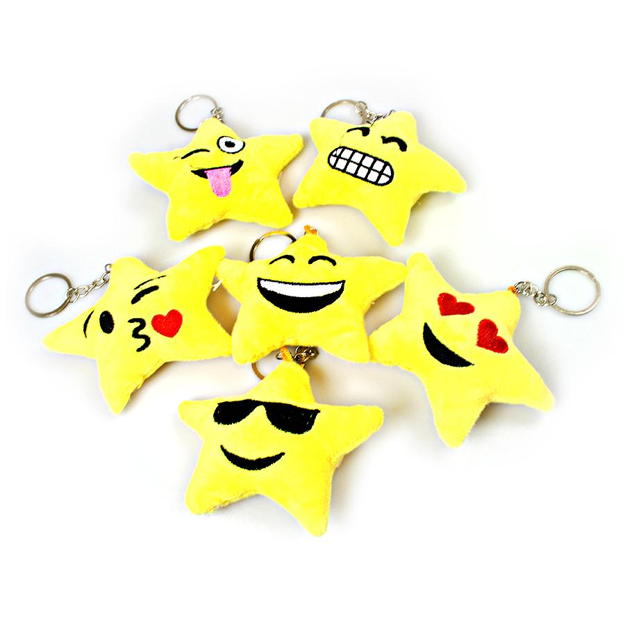 Key Chain Emoji Stars Assorted Designs 4959 (Large Letter Rate)