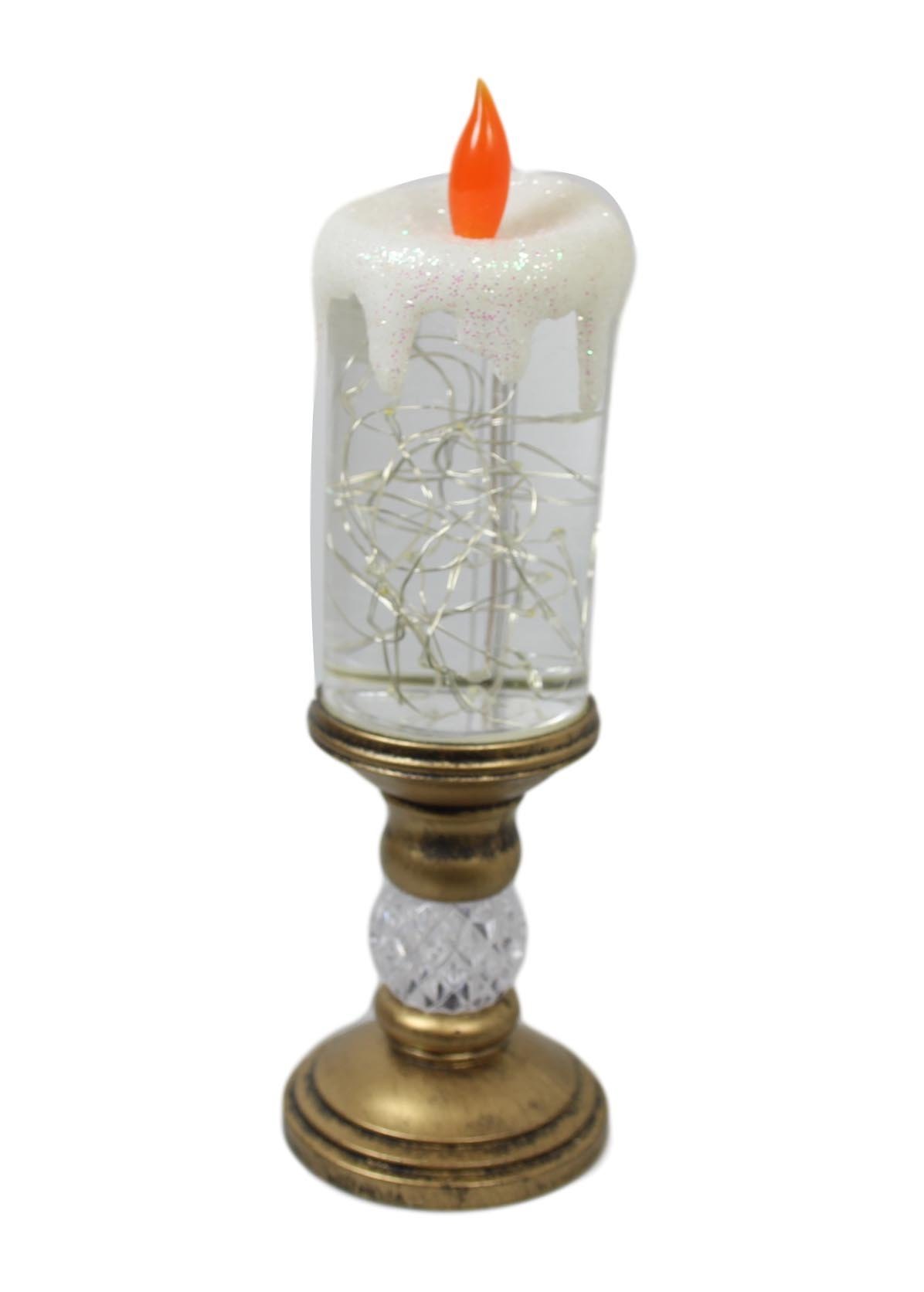 Sequinned LED Wire Candle Beautiful Christmas Candle Nightlife Battery Operated 23cm 5405 (Parcel Rate)