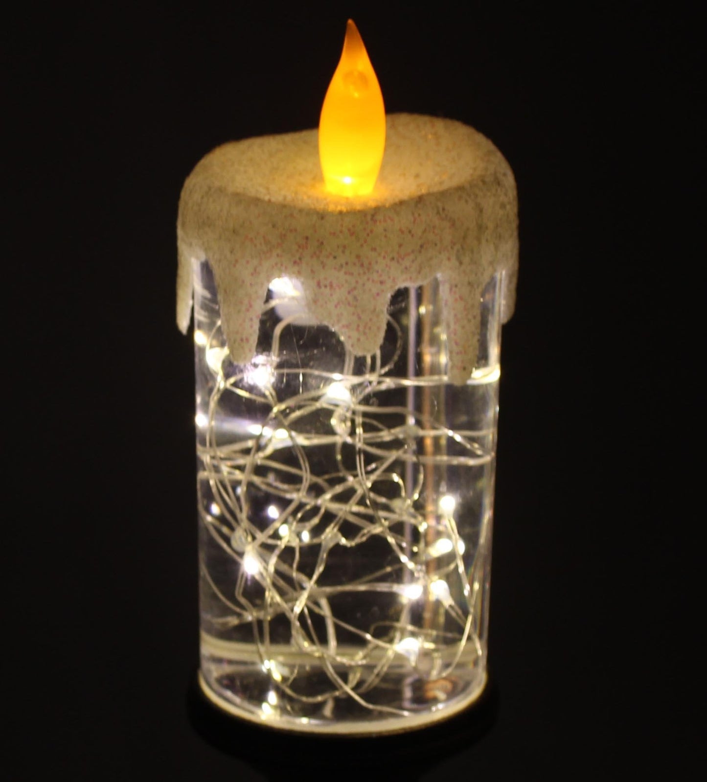Sequinned LED Wire Candle Beautiful Christmas Candle Nightlife Battery Operated 23cm 5405 (Parcel Rate)