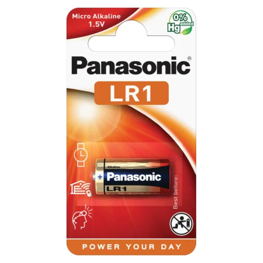 Panasonic LR1 Battery N' LR1 Alkaline 1.5V Battery PANALR1 (Large Letter Rate)