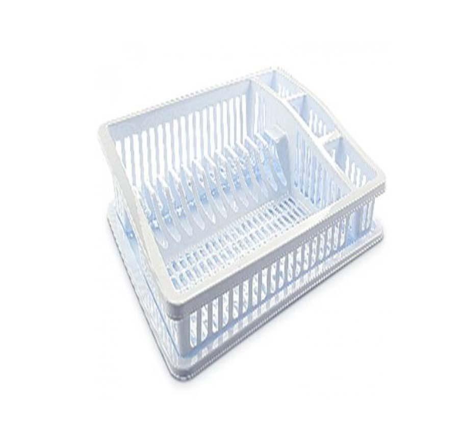 Large Plastic Dish Drainer with Drip Tray Assorted Colours D07105 (Parcel Rate)