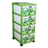 4 Drawer Commode Drawers With Wheels Home MP002 (Big Parcel)