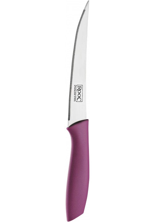 ROOC Stainless Steel Multipurpose Filleting Knife Coloured Handle Assorted Colours MR04 (Parcel rate)