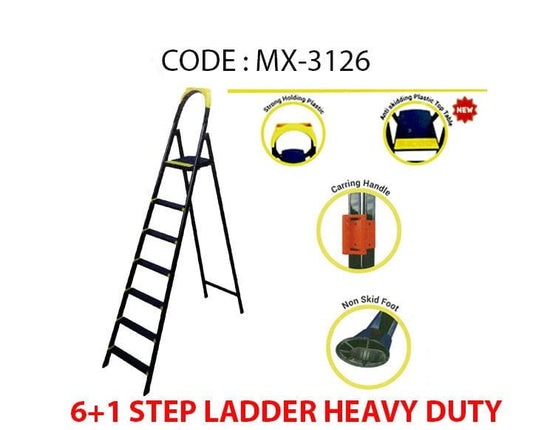 Step Ladder Heavy Duty 6+1 Diy Home MX3126 A  (Big Parcel Rate)