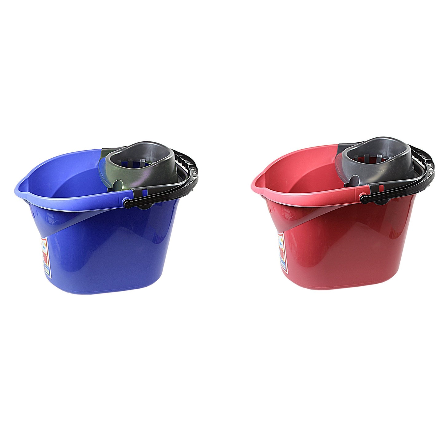 Plastic Mop Bucket 13 Litre Assorted Colours H1186 A (Parcel Rate)