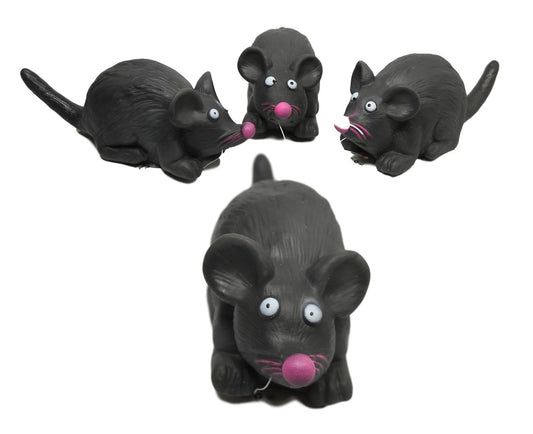 Pet Dog Toy Squeaky Black Rat 14 cm 5362 (Parcel Rate)