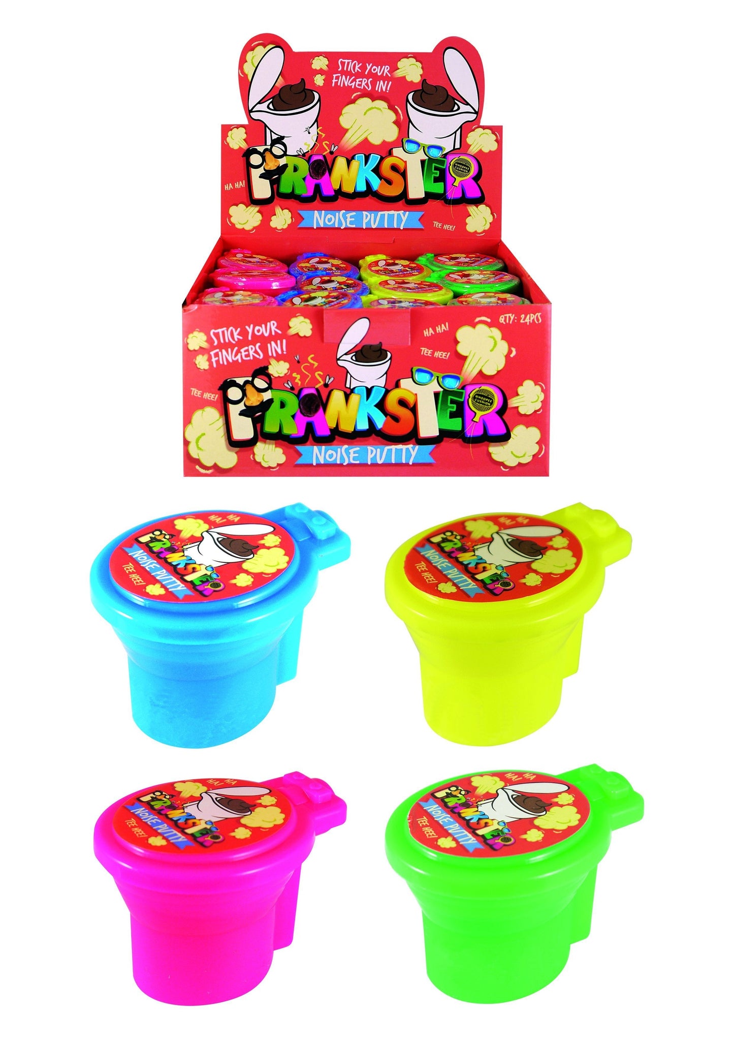 Kids Jokes And Pranks Toilet Noise Putty In 4 Assorted Colours 5 x 5cm N14008 (Parcel Rate)