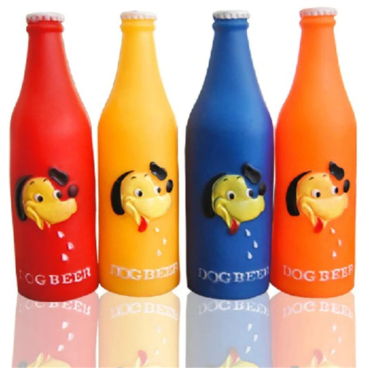 Pet Dog Toy Bottle Squeaky Random Colour Sent 19cm x 6cm 6649  A (Parcel Rate)