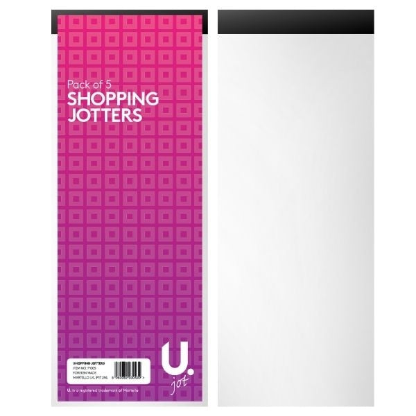 5 Pack Shopping Jotters Lined Notebooks 3” x 8” P1005  3043 (Large Letter Rate)
