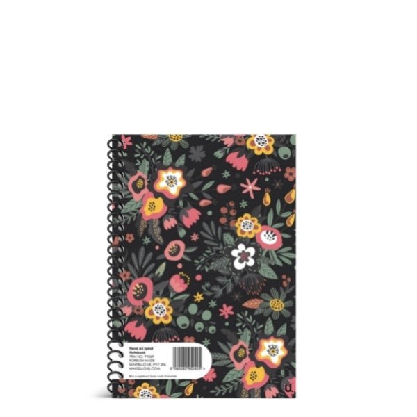 Floral A5 Spiral Notebook School Assorted Designs P1069 A  (Parcel Rate)