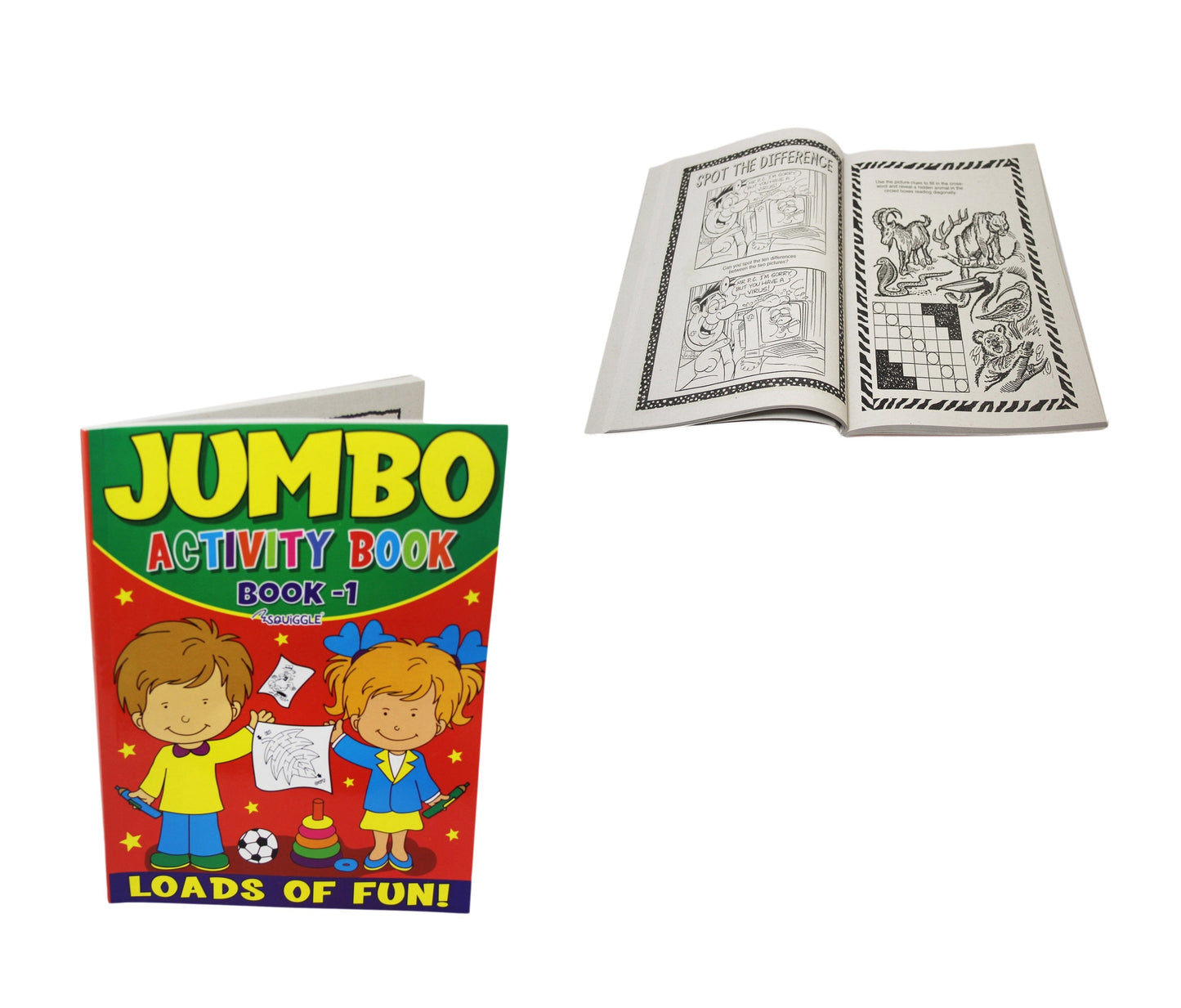 Jumbo Activity Book 1 & 2 27 x 20 x 0.7 cm Assorted Designs P2152 (Parcel Rate)