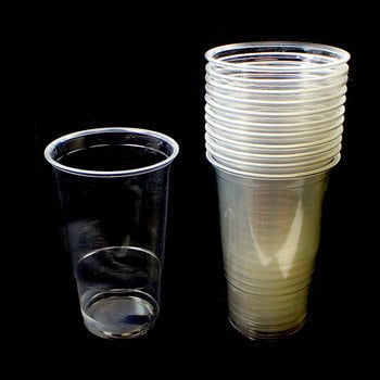 20 Pack Clear Cups Half Pint Drinking Glasses Home Party BBQ Disposable Use MX7006 A(Parcel Rate)