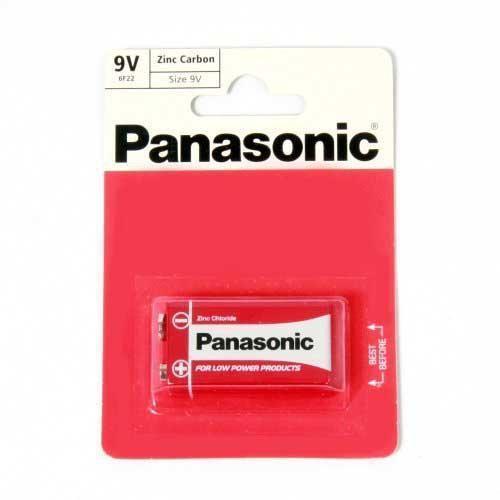 Panasonic 9V Battery Zinc Carbon 6F22 Battery PANA6F22RB1 A  (Large Letter Rate)