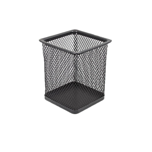 Mesh Pencil Stationery Holder Office Home Supplies Mesh Desk Stationery Holder Black / Silver 0016 (Parcel Rate)