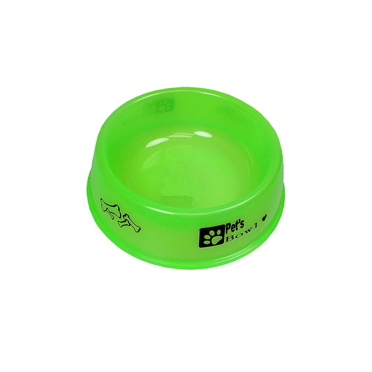 Plastic Indoor Outdoor Cat Dog Food Bowls Assorted Colours Medium Size 4202 (Parcel Rate)