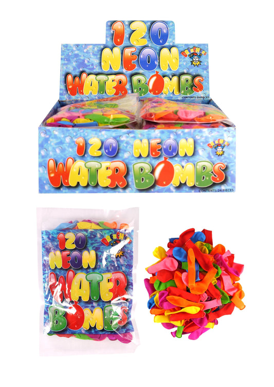 120 Pack Outdoor Fun Neon Water Bombs R51174 (Parcel Rate)