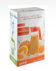 Glass Juice Water Jug in Box 1500cc Plastic Handle S119 (Parcel Rate)