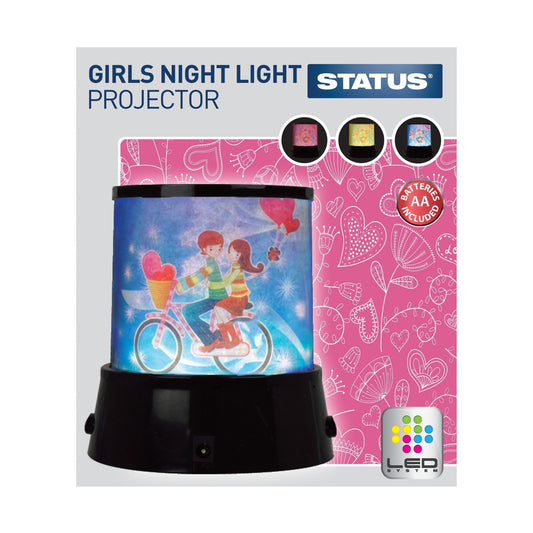 Girls Night Light Children Projector 3AA Batteries Included  SGIRLNL1PKB2 (Parcel Rate)
