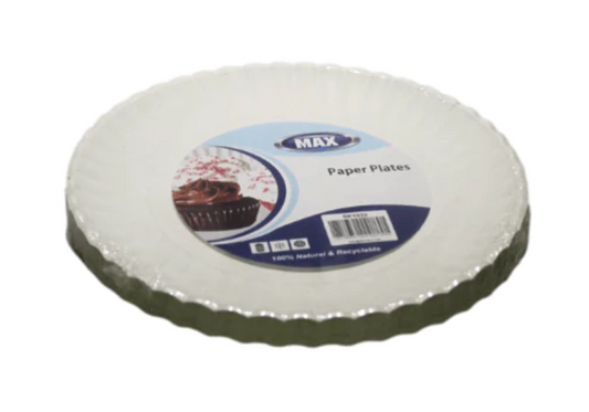 Disposable Paper Plates 9" Pack of 25 SK28116 (Parcel Rate)