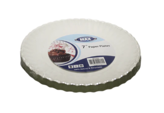 Disposable Paper Plates 7" Pack of 100 SK28117 (Parcel Rate)