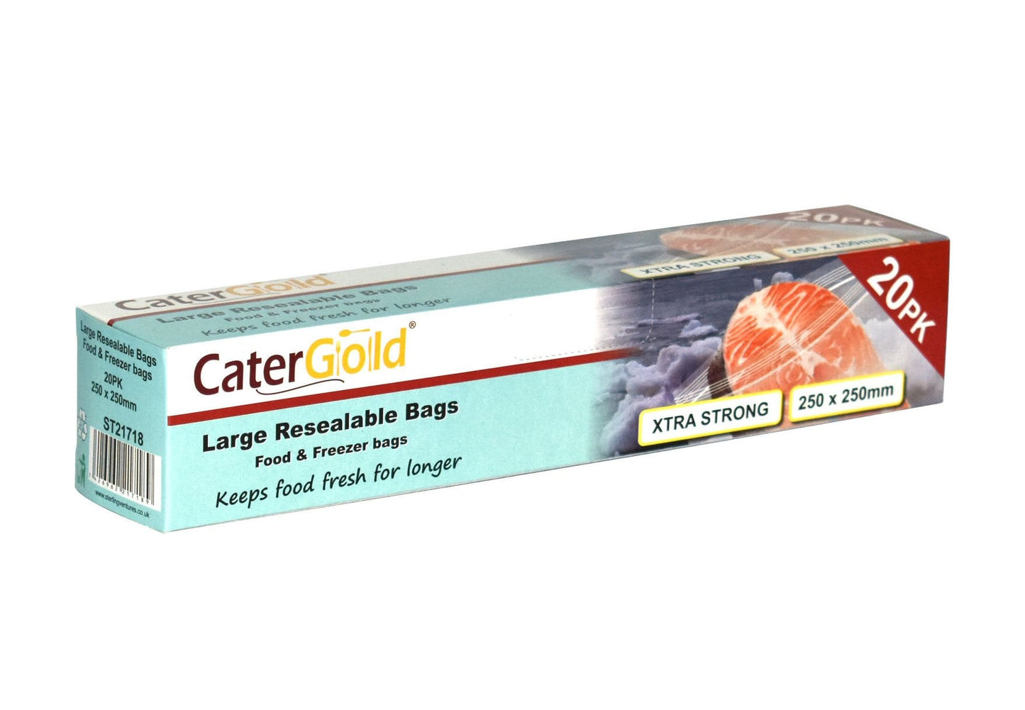 CaterGold Large Freezer Seal Bags 250 x 250 mm Pack of 20 ST21718 (Parcel Rate)