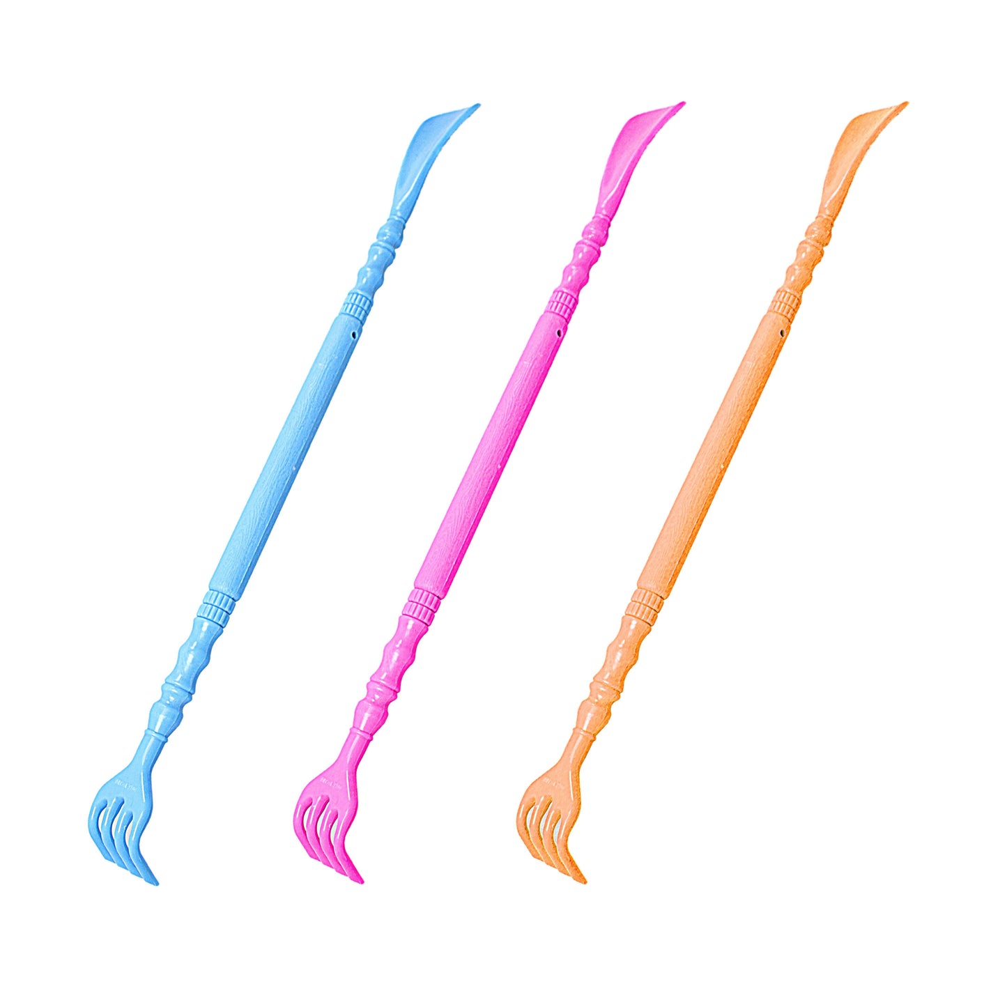 2-in-1 Plastic Shoe Horn and Back Scratcher 45 cm Assorted Colours 0810 (Parcel Rate)