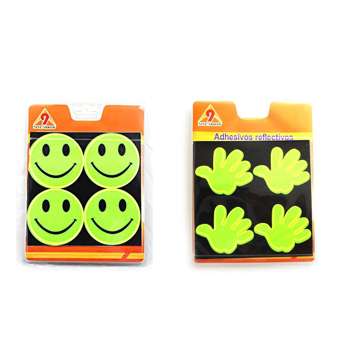 Smiley Face And Handprint Adhesive Reflectors 1838/1837 (Large Letter Rate)
