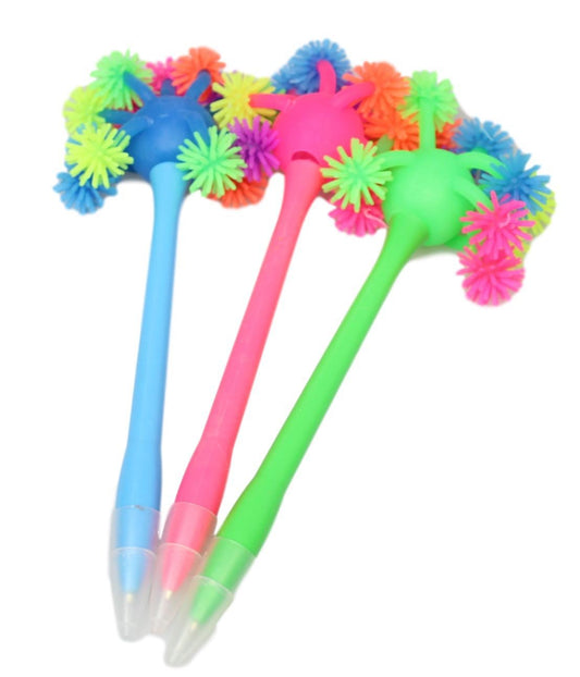 Fun Soft Stationery Pen with Balls 18 cm Assorted Colours 5278 (Large Letter Rate)