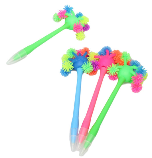 Fun Soft Stationery Pen with Balls 18 cm Assorted Colours 5278 (Large Letter Rate)