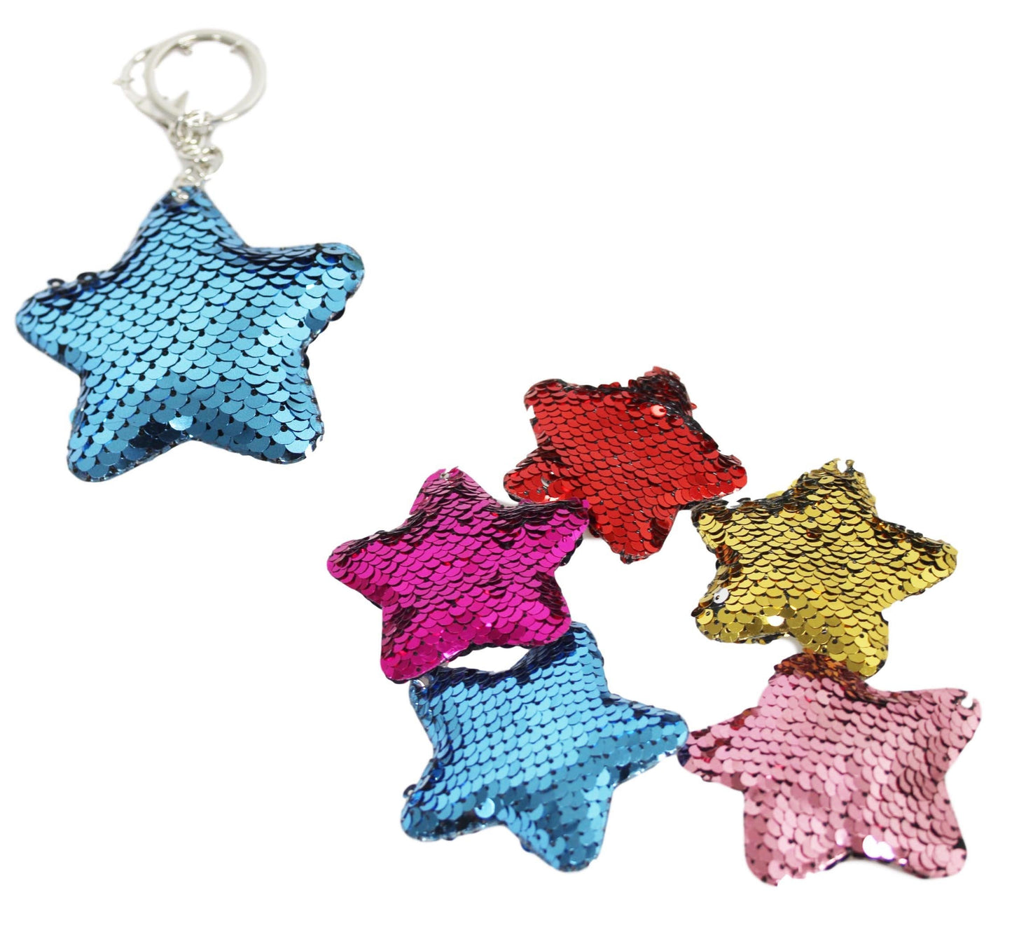 Soft Sequin Keychain 7 cm Assorted Designs and Colours 5432 (Large Letter Rate)
