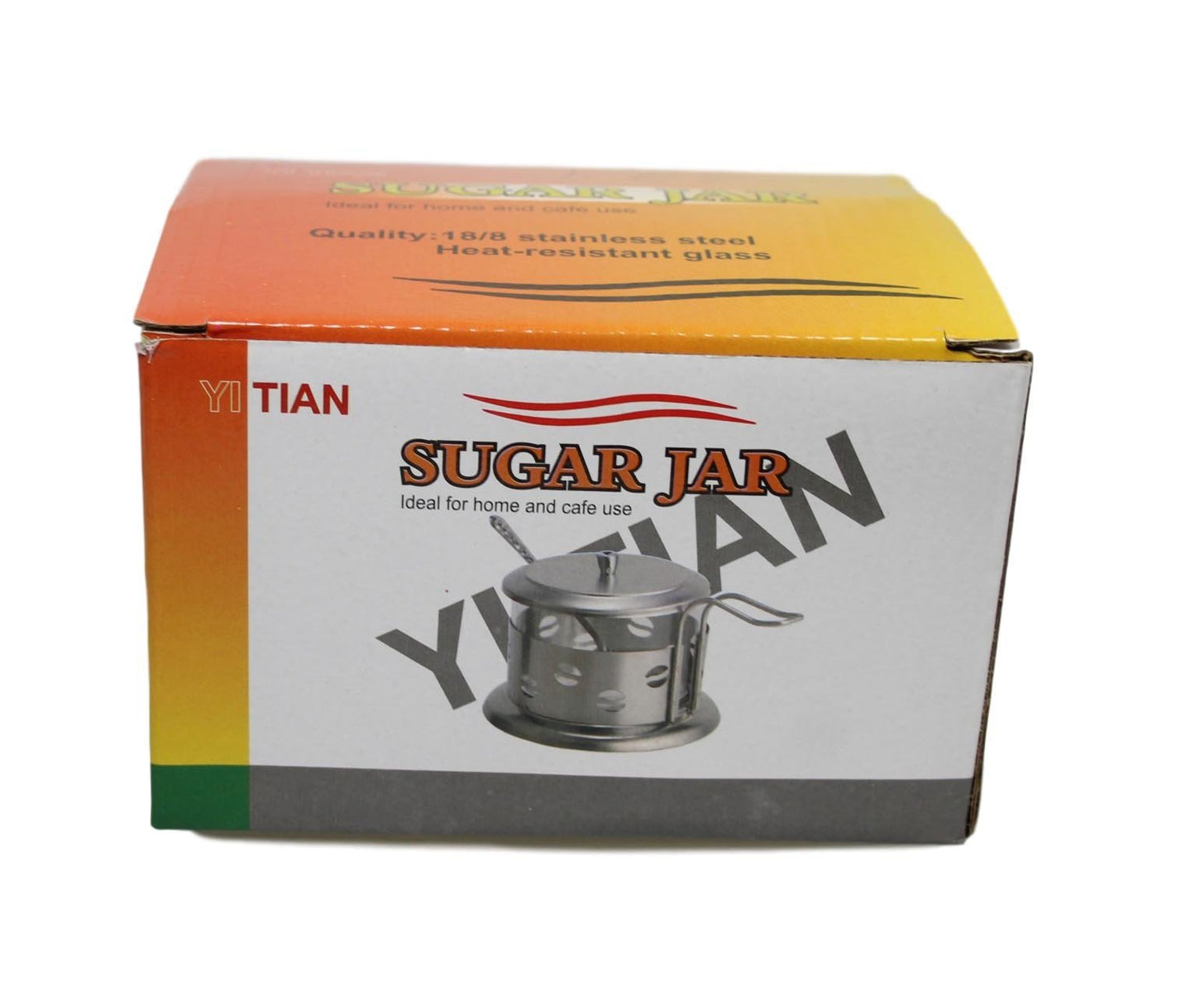 Steel Sugar Jar Home And Cafe Use  9cm x 8cm 5430 (Parcel Rate)