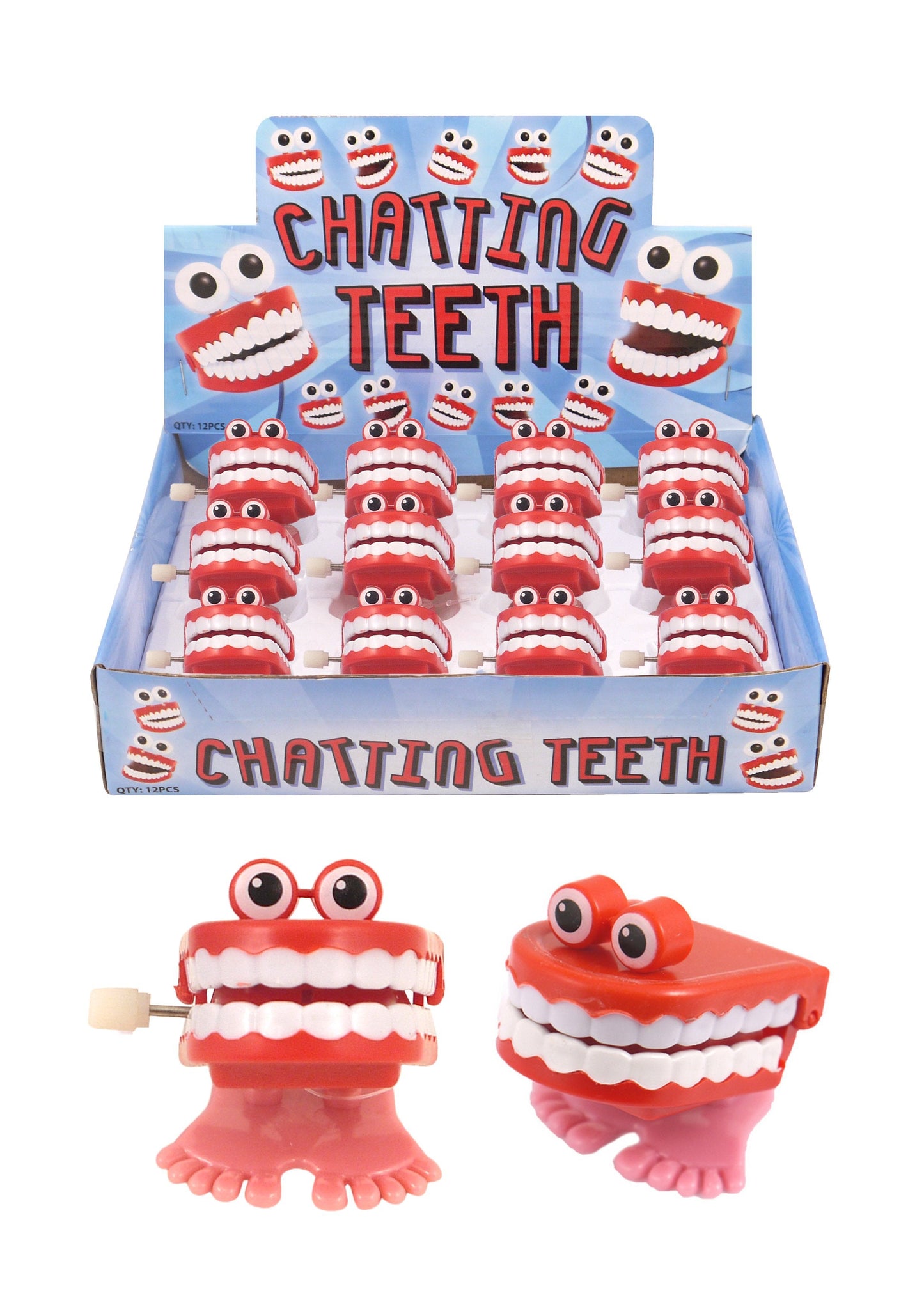 Chatting Teeth Childrens Fun Playing Toy Chattering Teeth Toy Clockwork 4cm x 1 T03548 (Parcel Rate)
