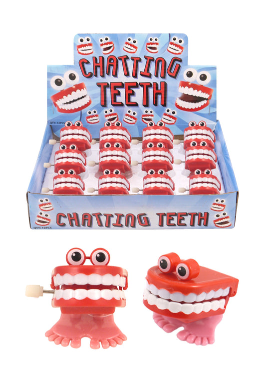 Chatting Teeth Childrens Fun Playing Toy Chattering Teeth Toy Clockwork 4cm x 1 T03548 (Parcel Rate)