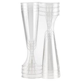 Plastic Disposable Champagne Flute Glasses 20 cm Pack of 6 THL9563 (Parcel Rate)