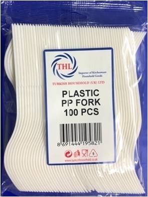 Reusable Plastic Forks Pack of 100 THL9582 (Parcel Rate)