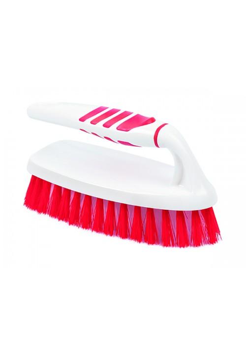 TTZ Softon Household Cleaning Brush with Handle Assorted Colours TP334 (Parcel Rate)