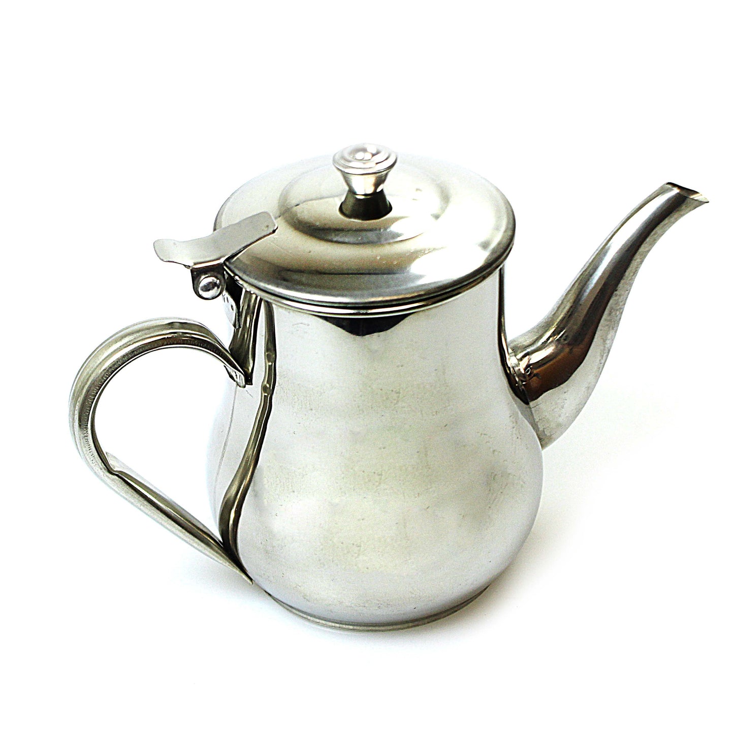 Stainless Steel Home Tea and Coffee Pot With Handle Spout and Lid 32oz 0851 A  (Parcel Rate)