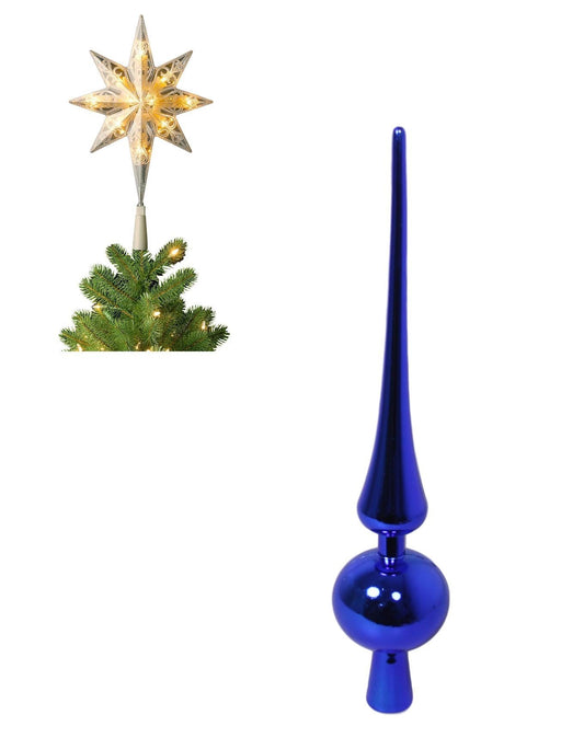 Plastic Christmas Tree Topper 30 cm Assorted Colours 1450 (Parcel Rate)