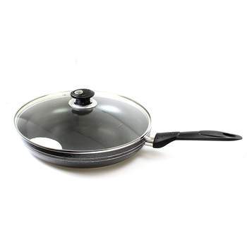 Una Nonstick Frying Pan With Lid 28cm Ind Base Kitchen 0241/2792 (Parcel Rate)