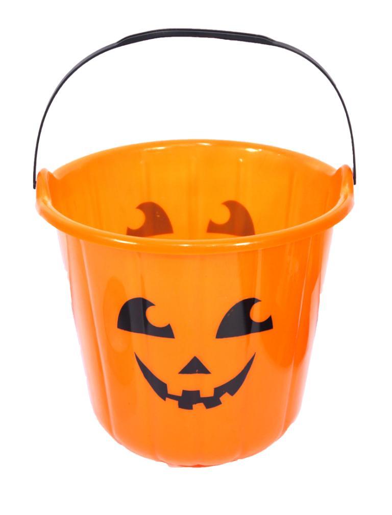 Halloween Festive Trick Or Treat Pumpkin Style Goodies Basket Orange 18cm x 16cm V41137 (Parcel Rate)