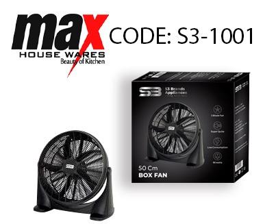 50cm Box Fan Ideal For Home Or Office Use S31001 F20B  (Parcel Rate)