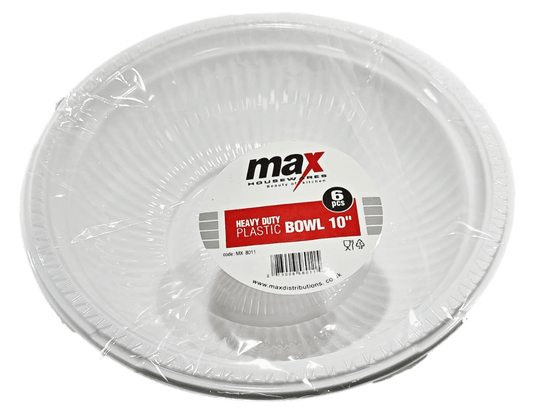 10" Plastic Bowls Pack of 6 MX8011 (Parcel Rate)