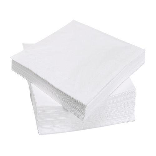100 Pack Tableware Soft Party White Paper Napkins 30cm x 30cm 30WH100 (Parcel Rate)